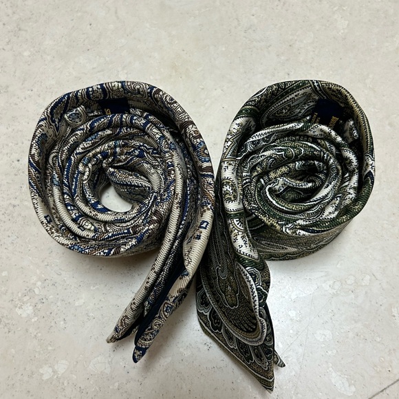 2 Brooks Brothers Makers Paisley Italian print silk handmade mens necktie bundle - Picture 4 of 8
